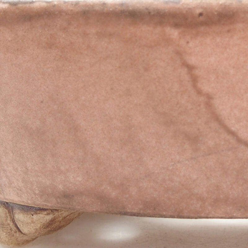 Keramik-Bonsaischale 12,5 x 10,5 x 4 cm, Farbe rosa