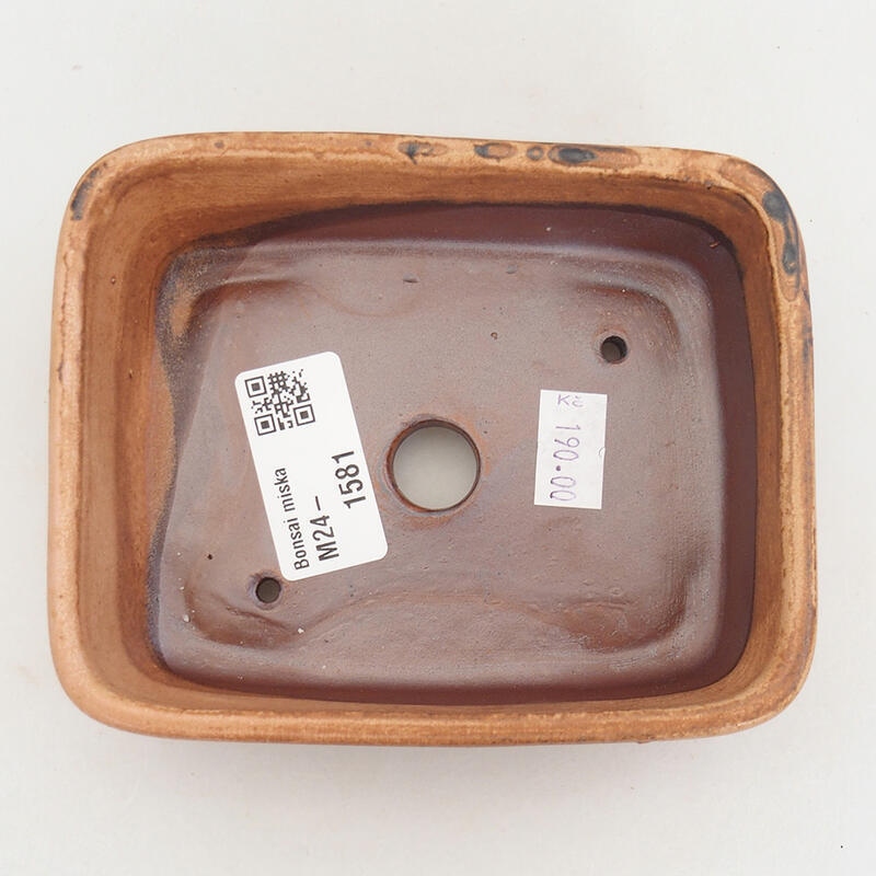 Keramik-Bonsaischale 12,5 x 10 x 4 cm, Farbe rosa