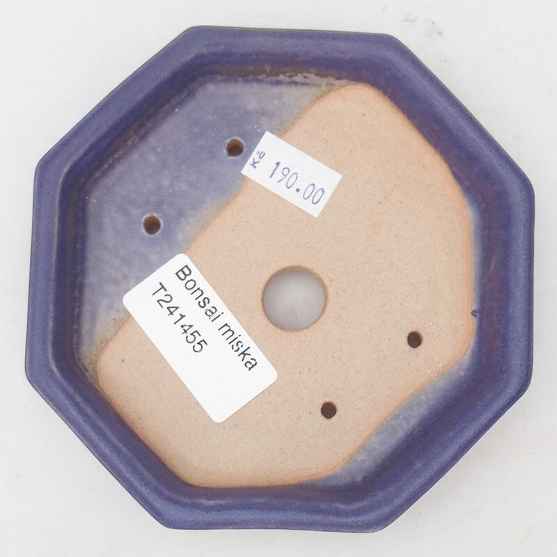 Keramik-Bonsaischale 12,5 x 11,5 x 2 cm, Farbe Lila