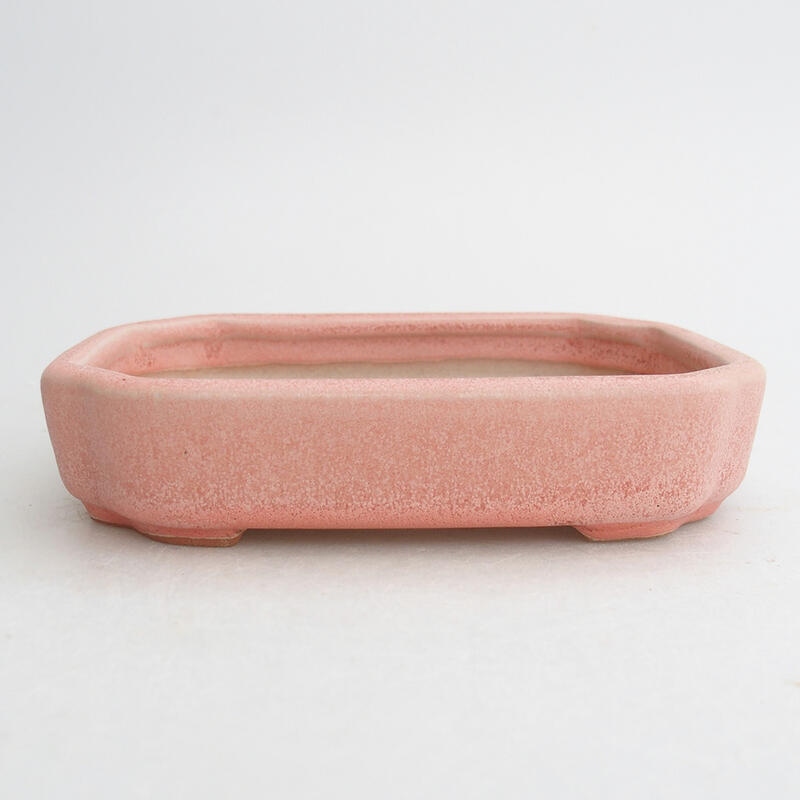 Keramik-Bonsaischale 12,5 x 9 x 3 cm, Farbe rosa