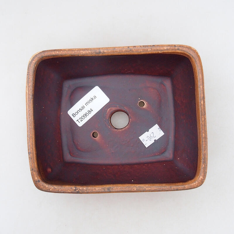 Bonsaischale aus Keramik 12 x 15 x 6 cm, Farbe braun