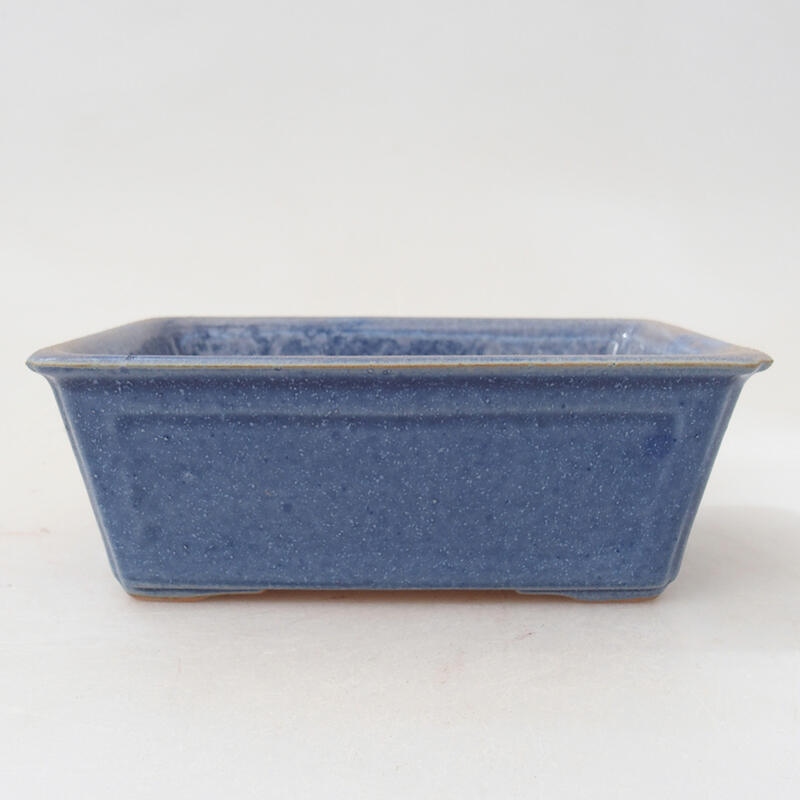 Keramik-Bonsaischale 12 x 8,5 x 4,5 cm, Farbe Blau