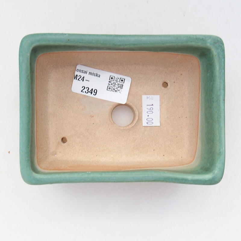 Keramik-Bonsaischale 12 x 8,5 x 4,5 cm, Farbe grün
