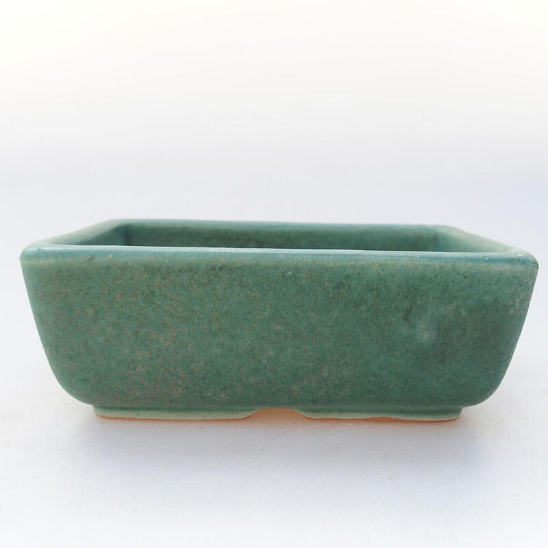 Keramik-Bonsaischale 12 x 8,5 x 4,5 cm, Farbe grün