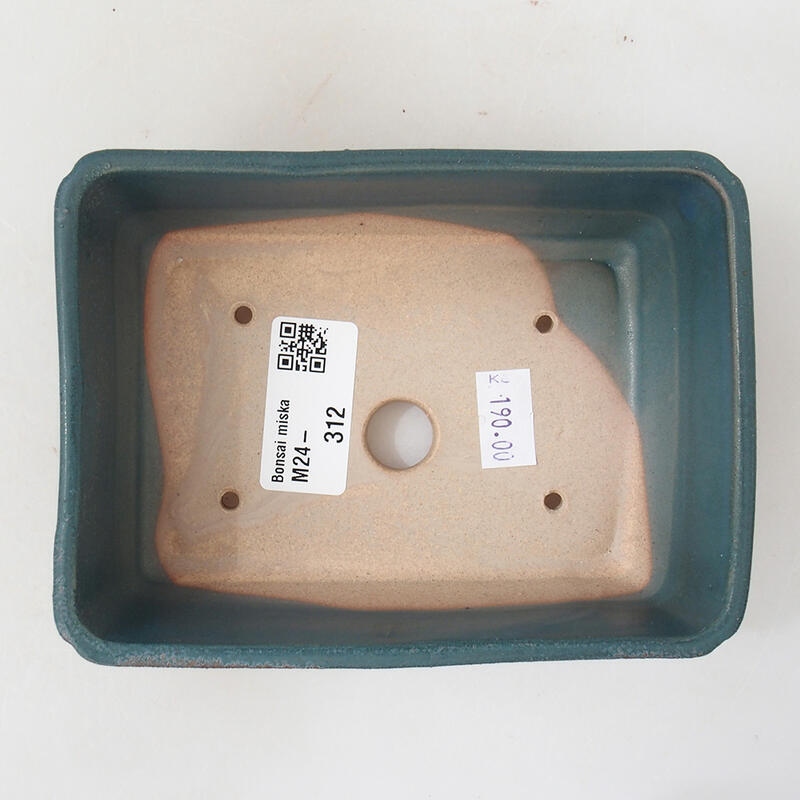 Keramik-Bonsaischale 13,5 x 10,5 x 5 cm, Farbe Blau