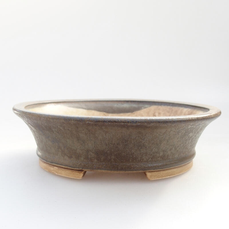 Keramik-Bonsaischale 13,5 x 12 x 4 cm, Farbe Blau