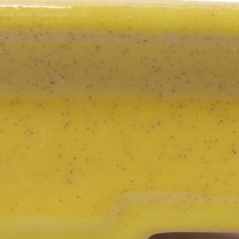 Keramik-Bonsaischale 13 x 10 x 3,5 cm, Farbe gelb