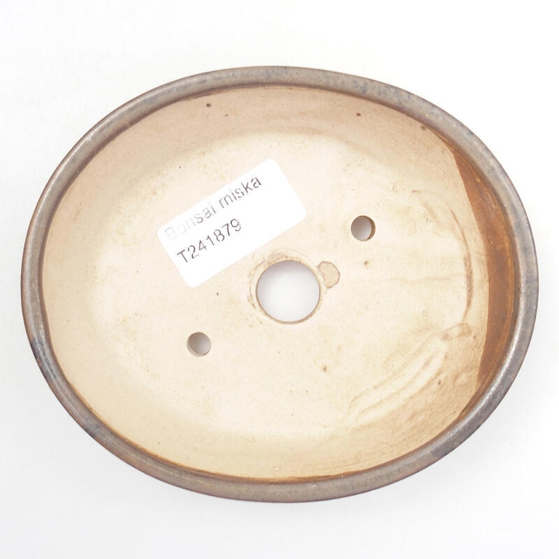 Keramik-Bonsaischale 13 x 11 x 3,5 cm, Farbe braun