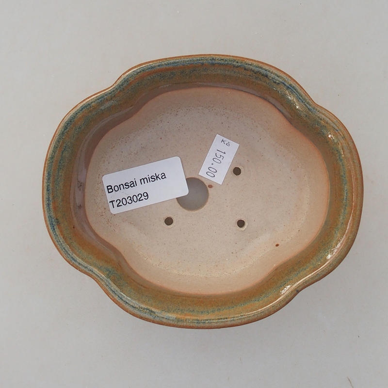 Keramik Bonsai Schüssel 13 x 11 x 5 cm, braune Farbe