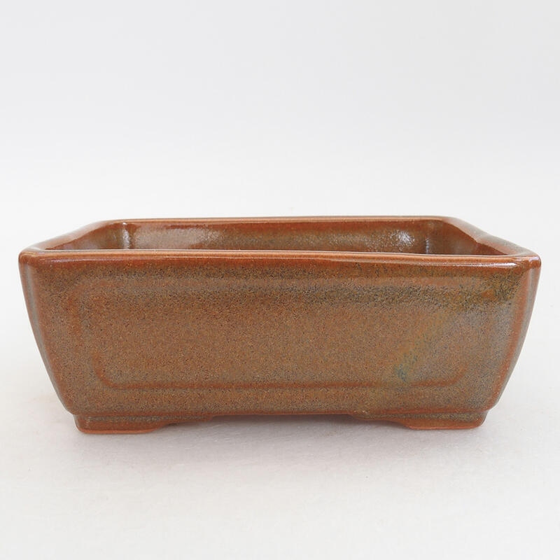 Keramik-Bonsaischale 13 x 9,5 x 5 cm, Farbe braun