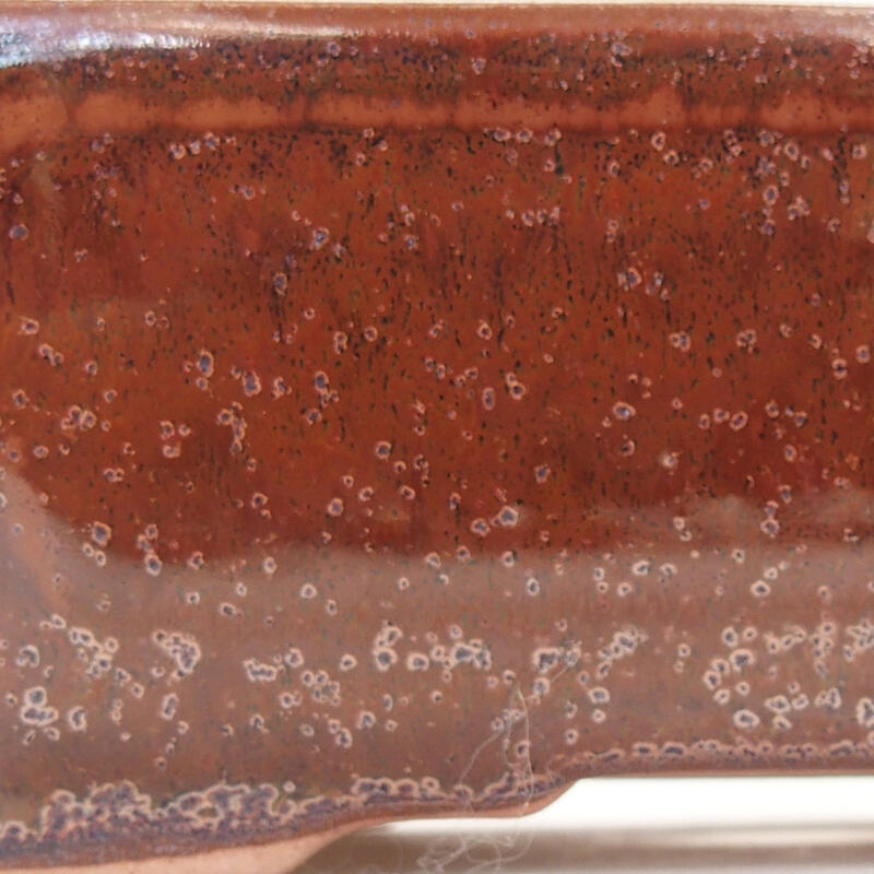 Keramik-Bonsaischale 13 x 9,5 x 5 cm, Farbe braun