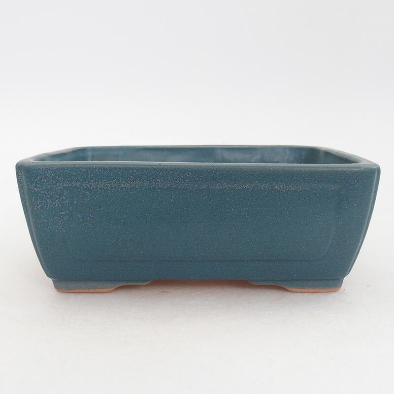 Keramik-Bonsaischale 13 x 9,5 x 5 cm, Farbe Blau