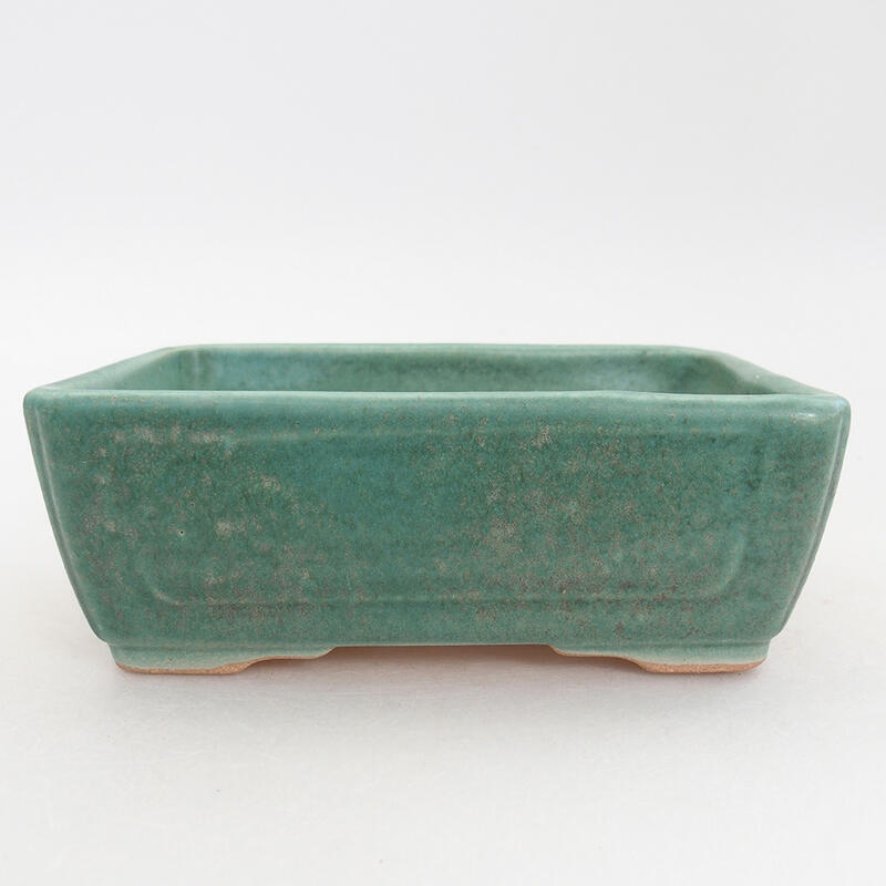 Keramik-Bonsaischale 13 x 9,5 x 5 cm, Farbe grün