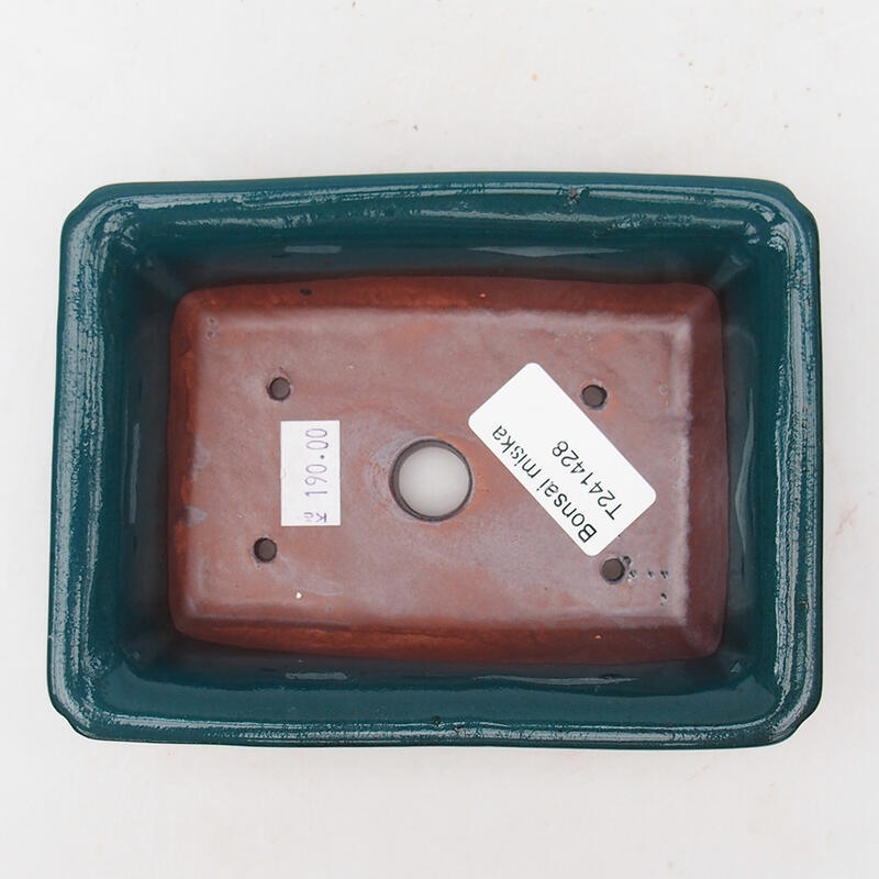 Keramik-Bonsaischale 14,5 x 10,5 x 4 cm, Farbe grün