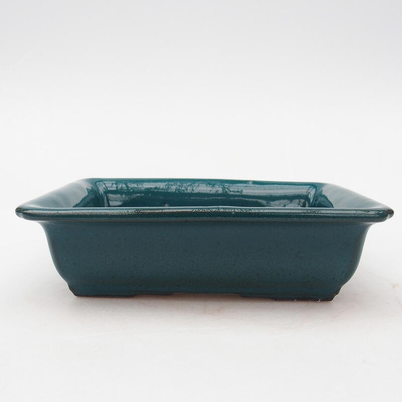 Keramik-Bonsaischale 14,5 x 10,5 x 4 cm, Farbe grün