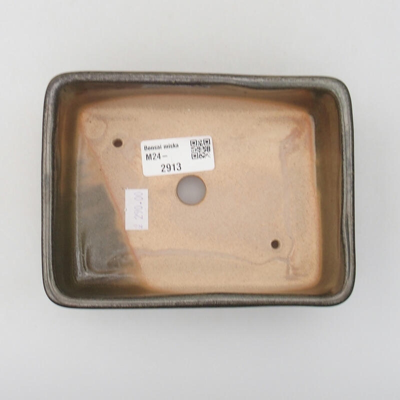 Keramik-Bonsaischale 14,5 x 11 x 5 cm, Farbe grün