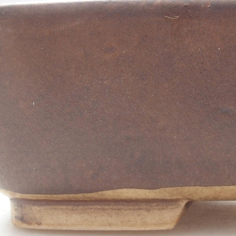 Keramik-Bonsaischale 14,5 x 12 x 4 cm, Farbe braun