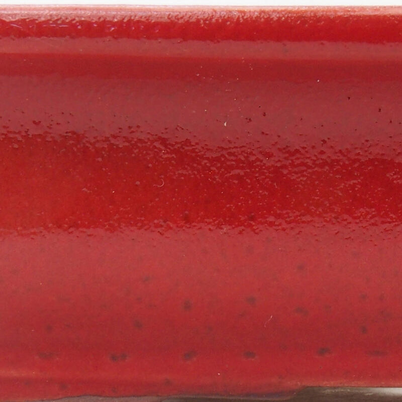 Keramik-Bonsaischale 14 x 10,5 x 4 cm, Farbe Rot