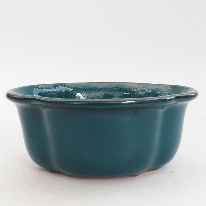 Keramik-Bonsaischale 14 x 11,5 x 6 cm, Farbe grün