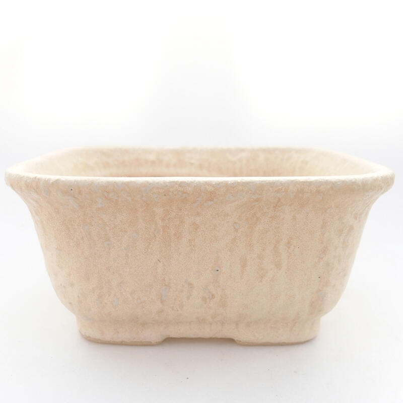 Keramik-Bonsaischale 14 x 12,5 x 7 cm, Farbe Beige