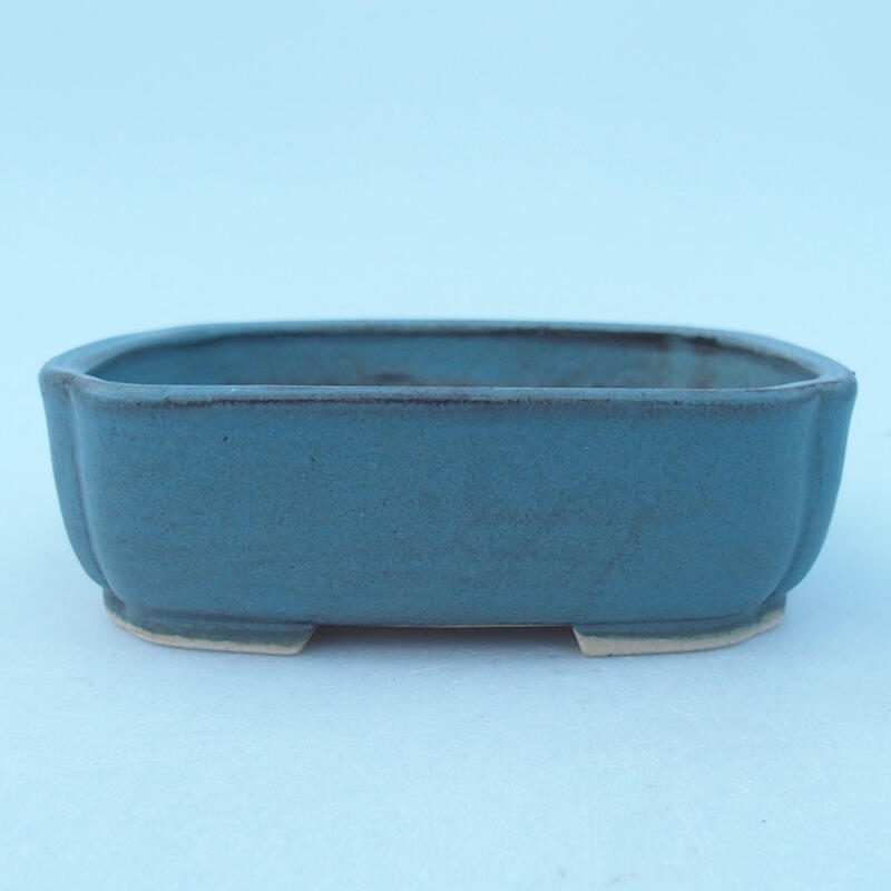 Keramik-Bonsaischale 14 x 12 x 4,5 cm, Farbe Blau