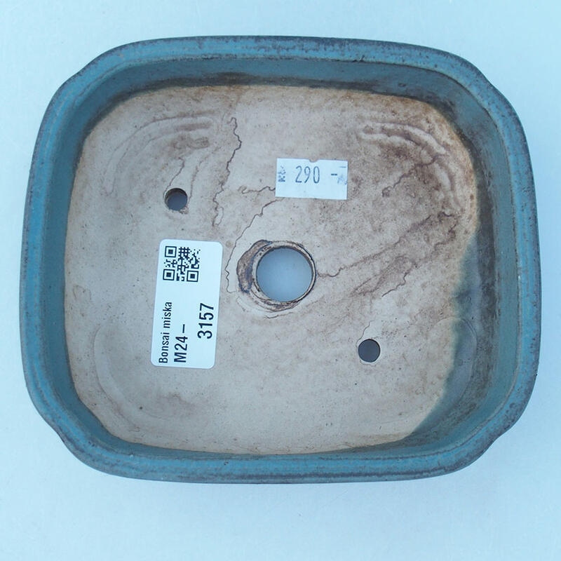 Keramik-Bonsaischale 14 x 12 x 4,5 cm, Farbe Blau