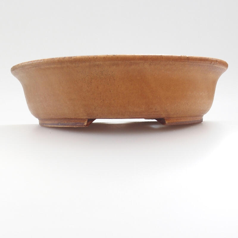 Keramik-Bonsaischale 14 x 13 x 4 cm, Farbe Orange