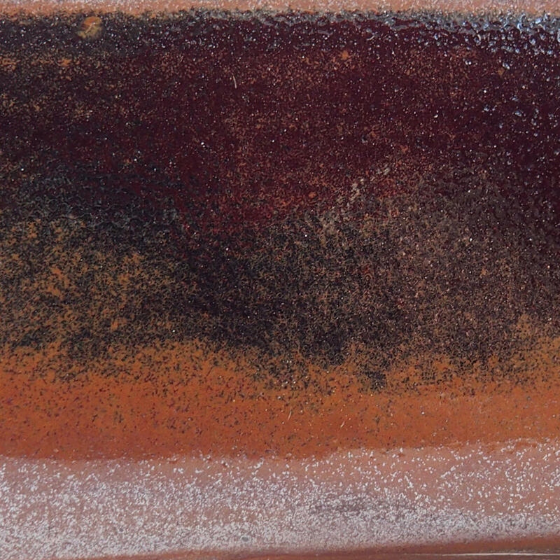 Keramik-Bonsaischale 15,5 x 12 x 4,5 cm, Farbe schwarzbraun