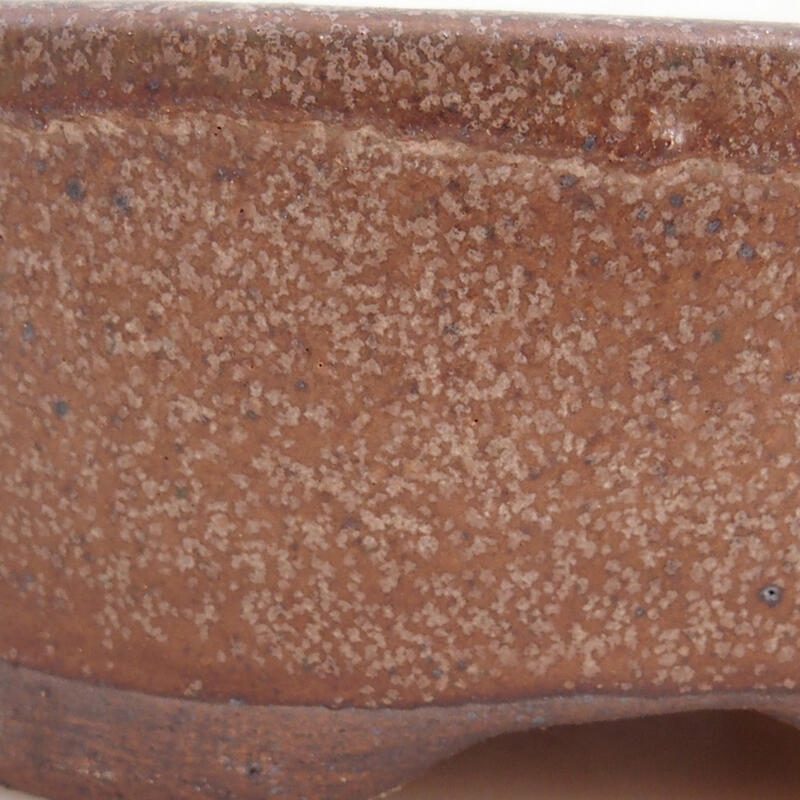 Keramik-Bonsaischale 15,5 x 12 x 5 cm, Farbe braun