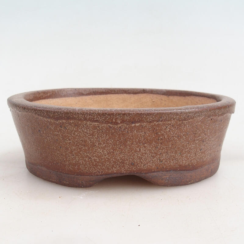Keramik-Bonsaischale 15,5 x 12 x 5 cm, Farbe braun
