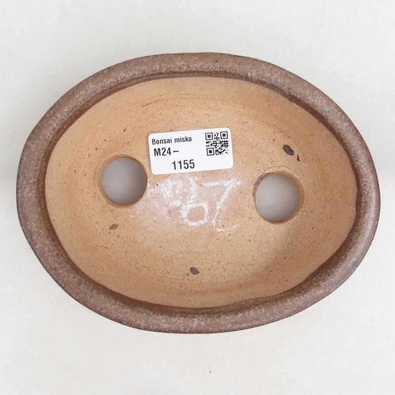 Keramik-Bonsaischale 15,5 x 12 x 5 cm, Farbe braun