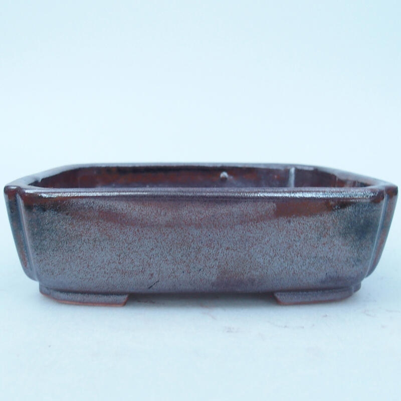 Keramik-Bonsaischale 15 x 12 x 4,5 cm, Farbe braun