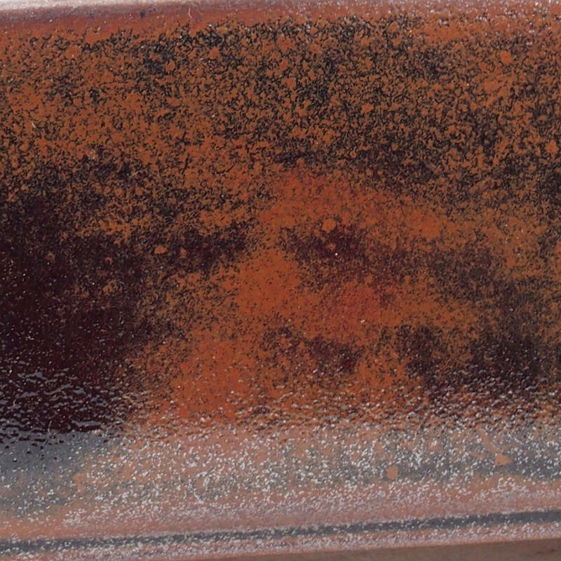 Keramik-Bonsaischale 15 x 12 x 5,5 cm, Farbe schwarzbraun