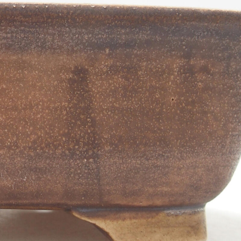 Keramik-Bonsaischale 15 x 13 x 5 cm, Farbe braun