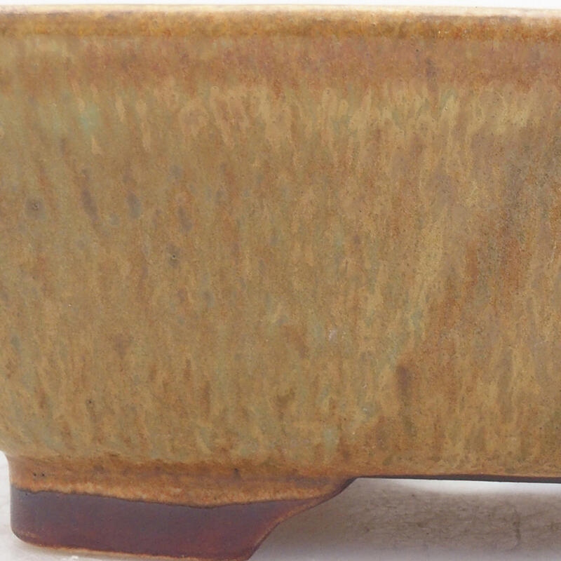Keramik-Bonsaischale 15 x 13 x 5 cm, Farbe grün