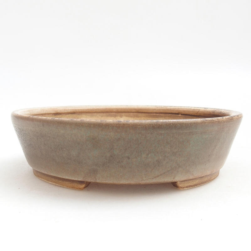 Keramik-Bonsaischale 15 x 14 x 4 cm, Farbe grün