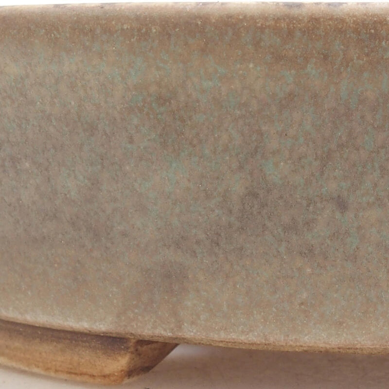 Keramik-Bonsaischale 15 x 14 x 4 cm, Farbe grün