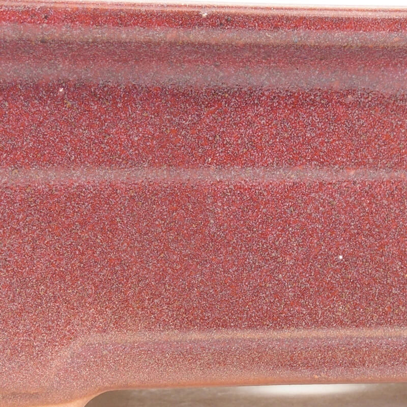 Keramik-Bonsaischale 16 x 12 x 6 cm, Weinfarbe