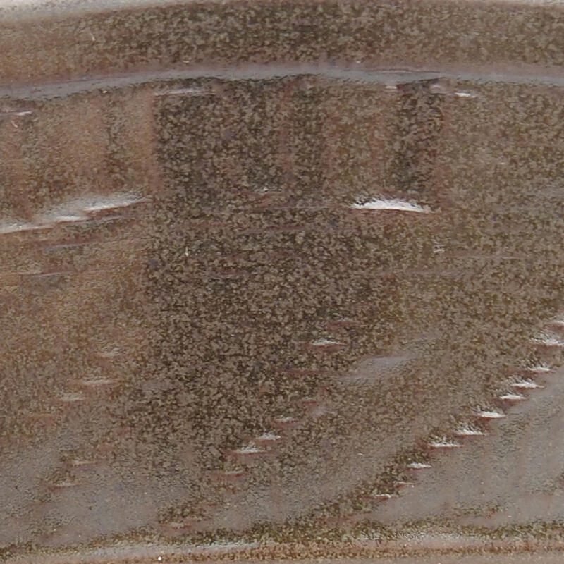 Keramik-Bonsaischale 16 x 16 x 5 cm, Farbe grün