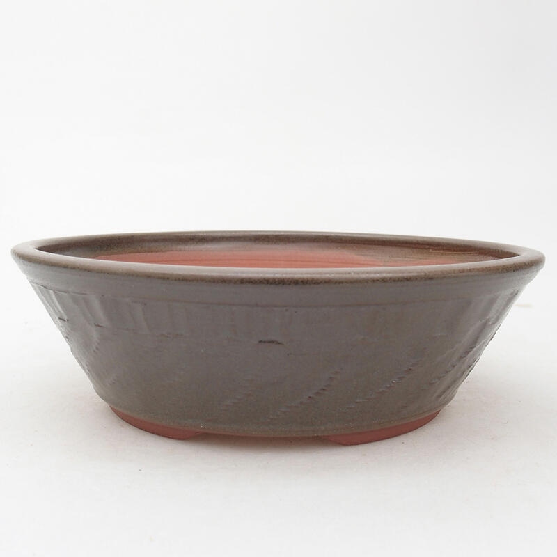 Keramik-Bonsaischale 16 x 16 x 5 cm, Farbe grün