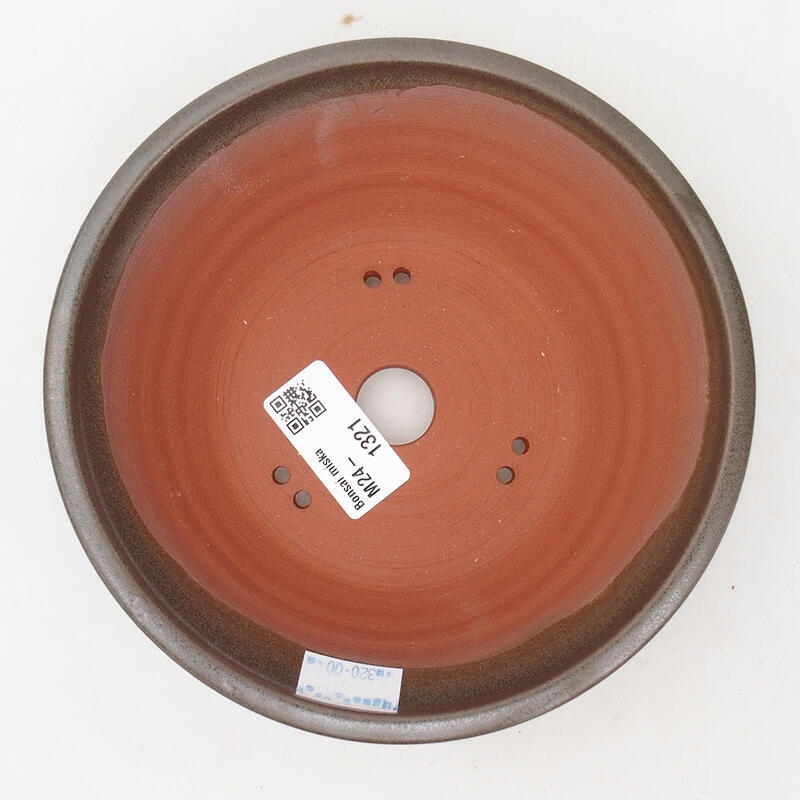Keramik-Bonsaischale 16 x 16 x 5 cm, Farbe grün