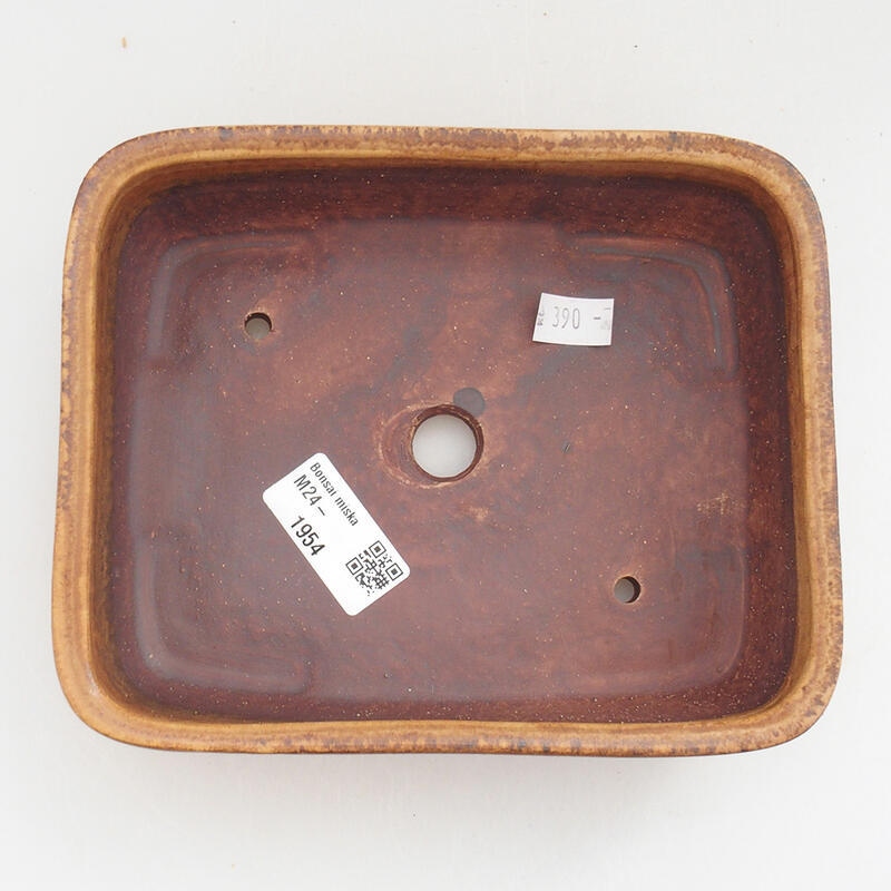 Keramik-Bonsaischale 17,5 x 14,5 x 5 cm, Farbe rosa