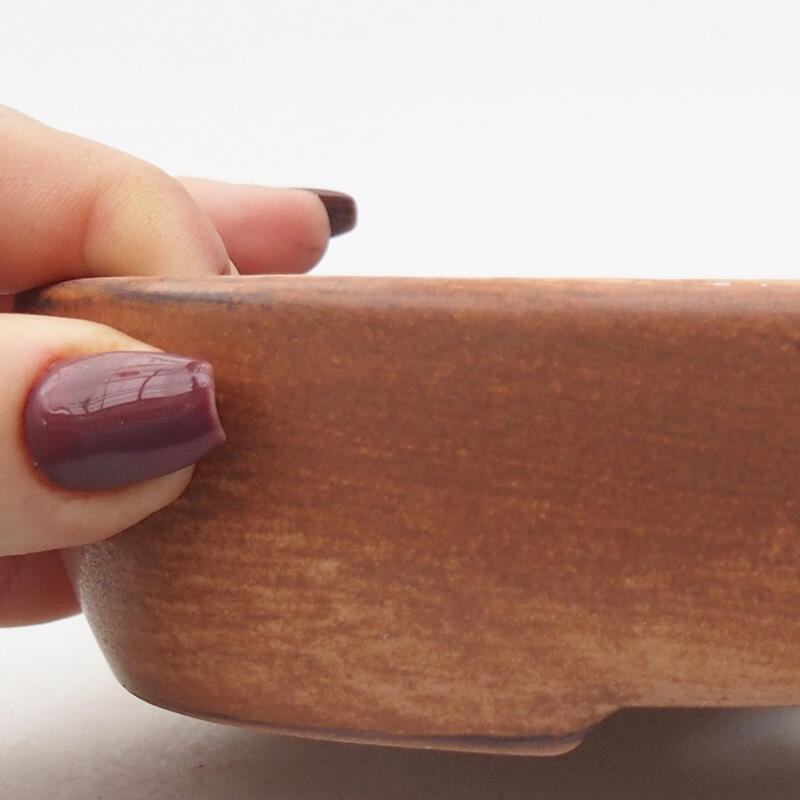 Bonsaischale aus Keramik 17,5 x 14 x 4 cm, Farbe rosa