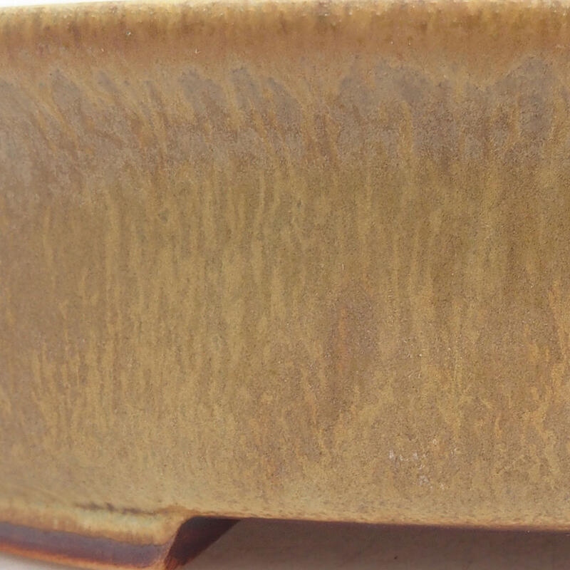 Keramik-Bonsaischale 17,5 x 16 x 4,5 cm, Farbe grün