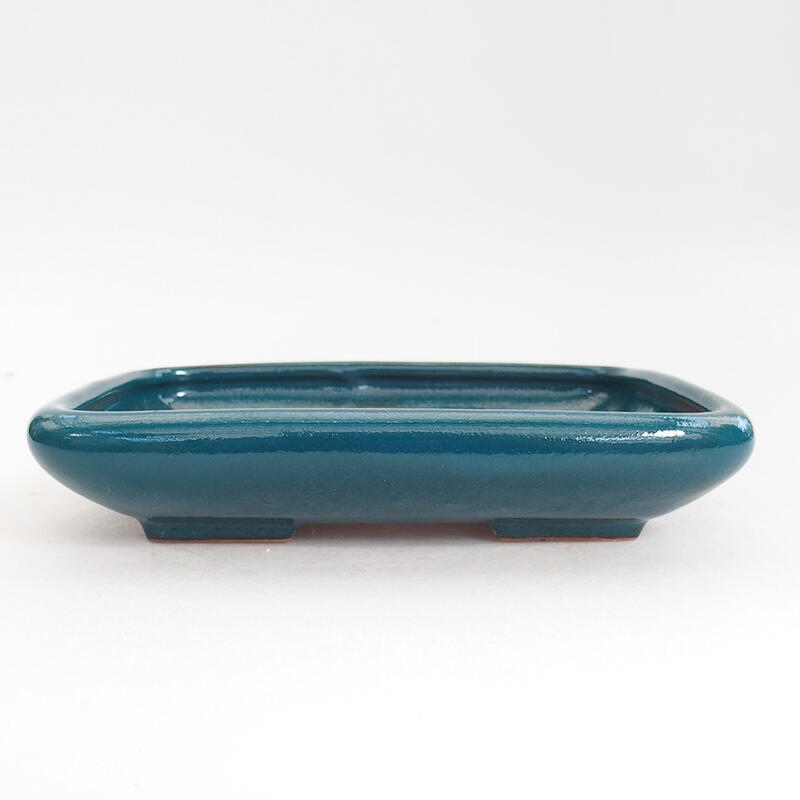 Keramik-Bonsaischale 17 x 13,5 x 3,5 cm, Farbe grün