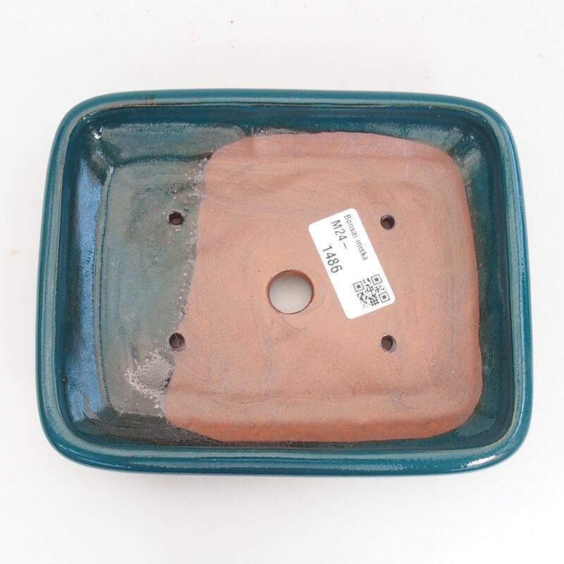 Keramik-Bonsaischale 17 x 13,5 x 3,5 cm, Farbe grün