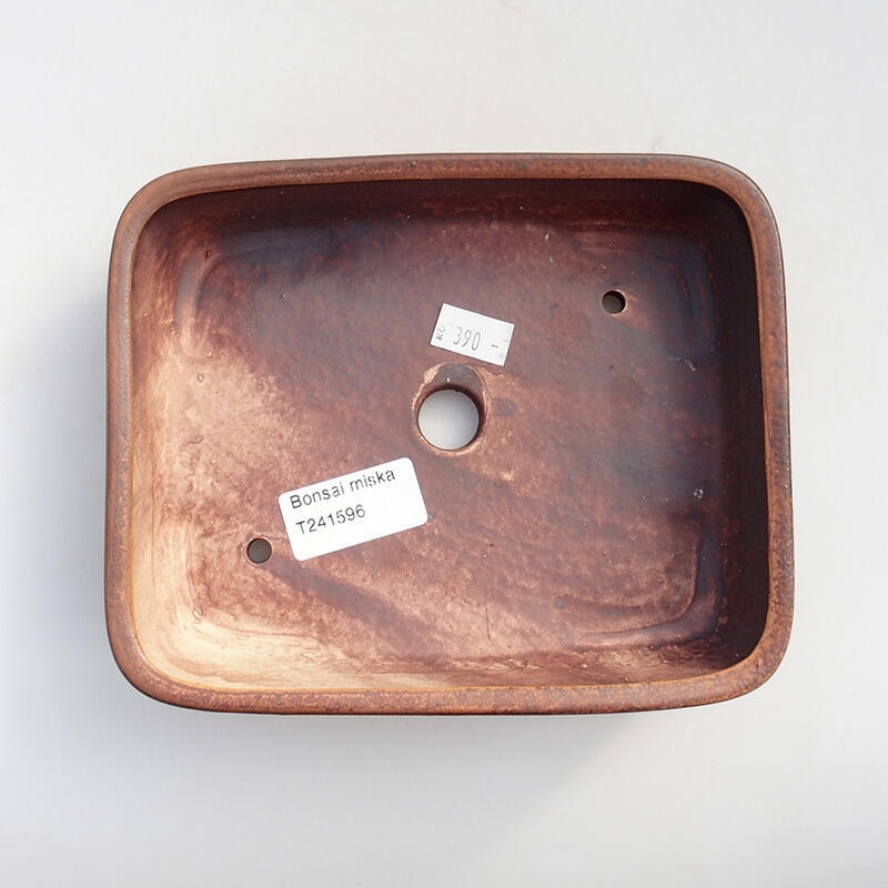 Keramik-Bonsaischale 17 x 14 x 4,5 cm, Farbe braun
