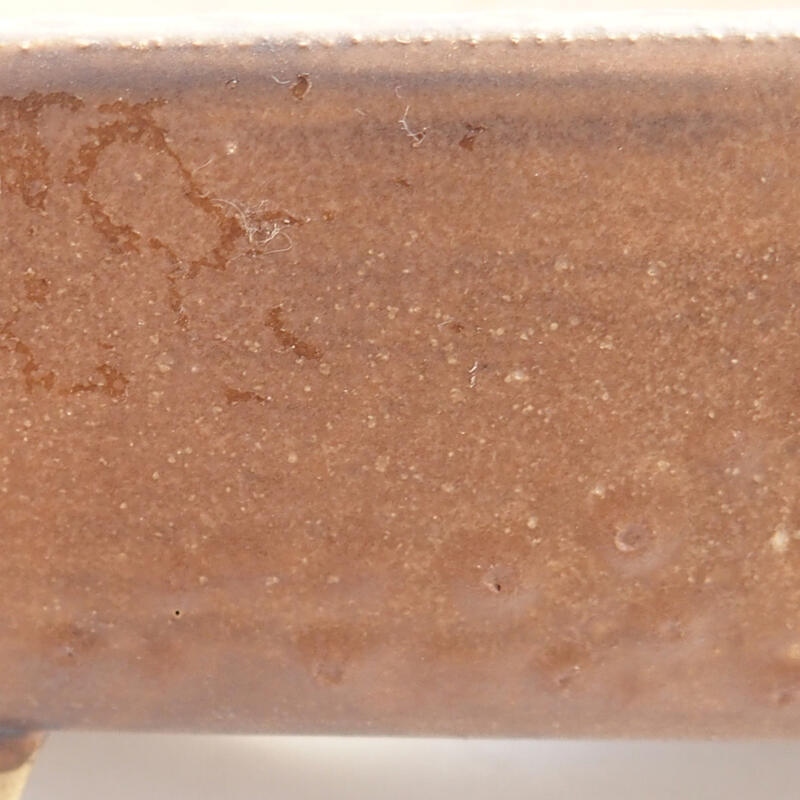 Keramik-Bonsaischale 17 x 14 x 4,5 cm, Farbe braun