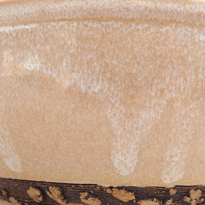 Keramik-Bonsaischale 17 x 17 x 6 cm, Farbe rosa