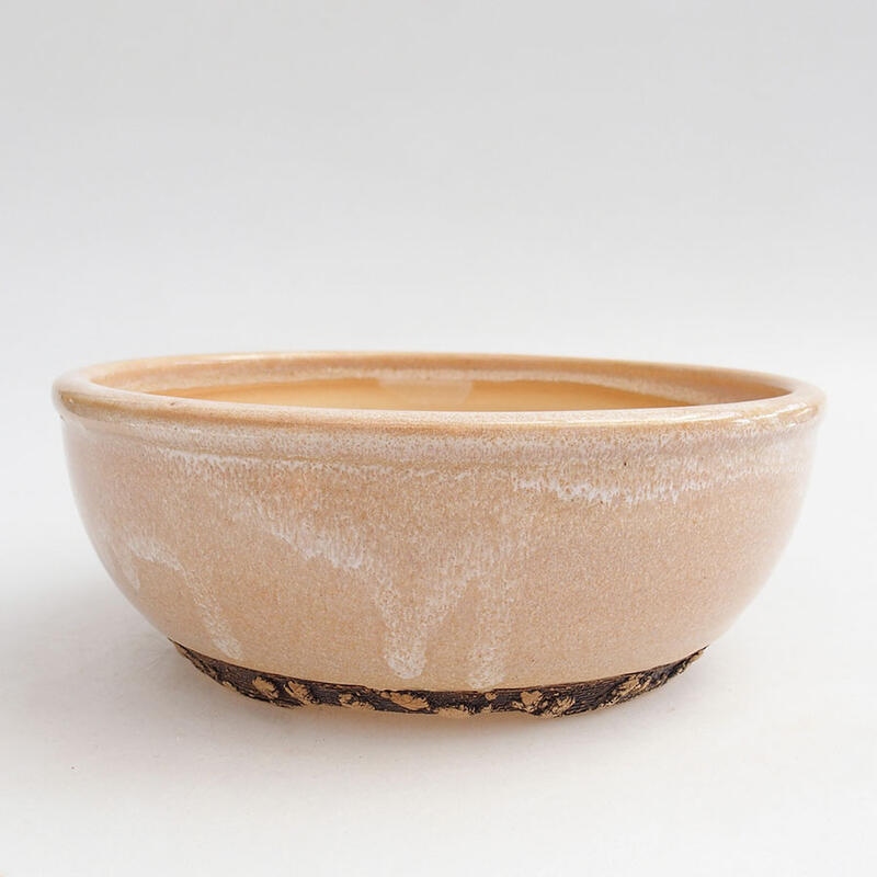 Keramik-Bonsaischale 17 x 17 x 6 cm, Farbe rosa